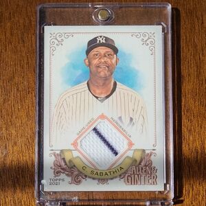 Topps Allen & Ginter C. Sabathia Baseball Card Patch